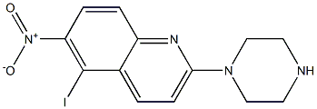 2-Piperazino-5-iodo-6-nitroquinoline Structure
