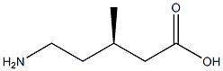 [R,(+)]-5-アミノ-3-メチル吉草酸 化学構造式