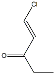 (E)-1-クロロ-1-ペンテン-3-オン 化学構造式