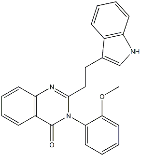 2-[2-(1H-Indol-3-yl)ethyl]-3-(2-methoxyphenyl)quinazolin-4(3H)-one Structure