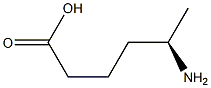 [R,(+)]-5-アミノヘキサン酸 化学構造式
