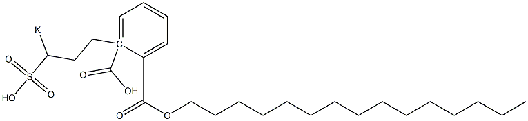 Phthalic acid 1-pentadecyl 2-(3-potassiosulfopropyl) ester Structure