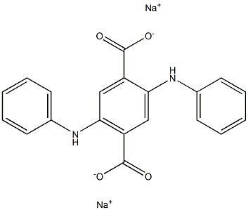 2,5-ジアニリノテレフタル酸二ナトリウム 化学構造式