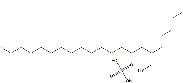 Sulfuric acid 2-hexylheptadecyl=sodium salt Structure