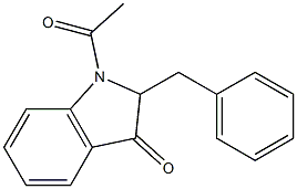 1-Acetyl-2-benzylindoline-3-one Struktur