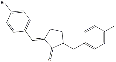 2-[(E)-4-Bromobenzylidene]-5-(4-methylbenzyl)cyclopentan-1-one Structure