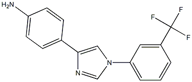 4-[1-[3-(Trifluoromethyl)phenyl]-1H-imidazol-4-yl]aniline Structure