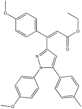 (Z)-3-(4-Methoxyphenyl)-3-[[1-(4-methoxyphenyl)-5-(4-methylphenyl)-1H-pyrazol]-3-yl]propenoic acid ethyl ester
