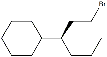 [R,(+)]-1-Bromo-3-cyclohexylhexane 结构式