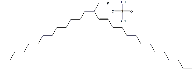 Sulfuric acid 2-tridecyl-3-hexadecenyl=potassium ester salt 结构式