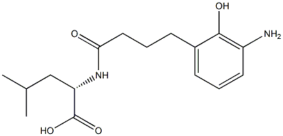 (2S)-2-[4-(3-Amino-2-hydroxyphenyl)butanoylamino]-4-methylvaleric acid Structure