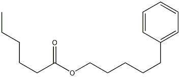 Hexanoic acid 5-phenylpentyl ester 结构式