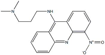 4-ニトロ-N-[3-(ジメチルアミノ)プロピル]アクリジン-9-アミン 化学構造式