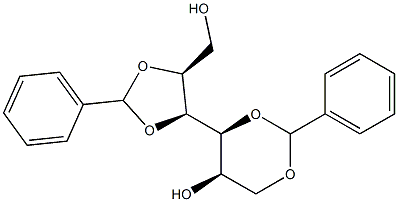 1-O,3-O:4-O,5-O-ジベンジリデン-L-グルシトール 化学構造式