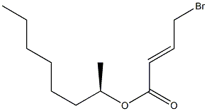 [E,(-)]-4-ブロモクロトン酸(R)-1-メチルヘプチル 化学構造式