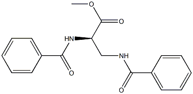 [R,(+)]-2,3-Di(benzoylamino)propionic acid methyl ester Struktur
