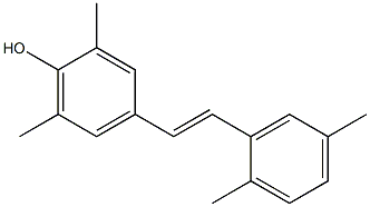 4-[(E)-2-(2,5-ジメチルフェニル)エテニル]-2,6-ジメチルフェノール 化学構造式