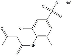 4-(Acetoacetylamino)-3-chloro-5-methylbenzenesulfonic acid sodium salt 结构式