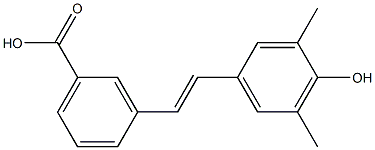 3-[(E)-2-(4-Hydroxy-3,5-dimethylphenyl)ethenyl]benzoic acid Structure
