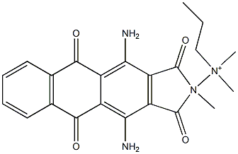 4,11-Diamino-1,3,5,10-tetrahydro-N,N,N-trimethyl-1,3,5,10-tetraoxo-2H-naphth[2,3-f]isoindole-2-propan-1-aminium Structure