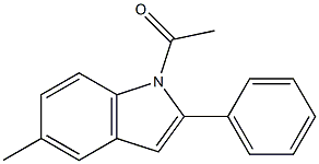 1-Acetyl-2-phenyl-5-methyl-1H-indole 结构式