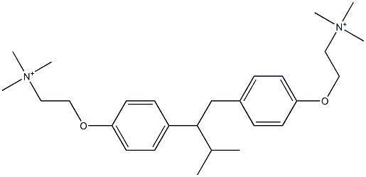 2,2'-(1-Isopropyl-1,2-ethanediyl)bis(4,1-phenyleneoxy)bis(N,N,N-trimethylethanaminium) Struktur