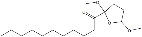 2-Undecanoyl-2,5-dimethoxytetrahydrofuran Struktur