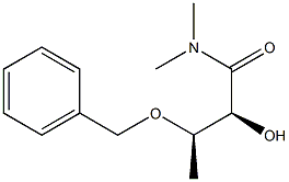 (2S,3R)-2-ヒドロキシ-3-(ベンジルオキシ)-N,N-ジメチルブチルアミド 化学構造式