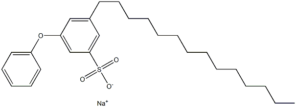 3-フェノキシ-5-テトラデシルベンゼンスルホン酸ナトリウム 化学構造式