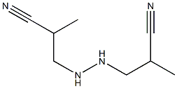 3,3'-ヒドラゾビス(2-メチルプロピオノニトリル) 化学構造式