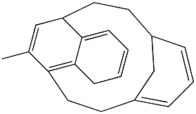 5,6,7,8,13,14-Hexahydro-18-methyl-5,15-etheno-12,8-metheno-1H-benzocyclotridecene 结构式