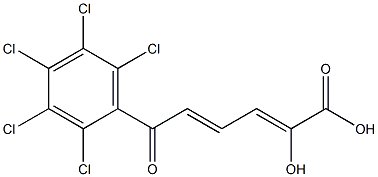 (2Z,4E)-2-Hydroxy-6-(2,3,4,5,6-pentachlorophenyl)-6-oxo-2,4-hexadienoic acid Structure