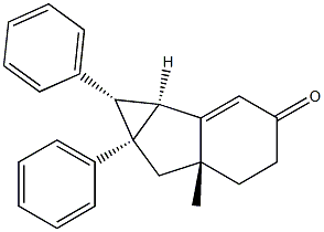 (1S,1aS,5aR,6aR)-1a,4,5,5a,6,6a-Hexahydro-5a-methyl-1,6a-diphenylcycloprop[a]inden-3(1H)-one Struktur
