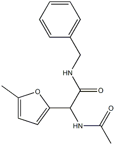 2-Acetylamino-2-(5-methyl-2-furanyl)-N-benzylacetamide 结构式