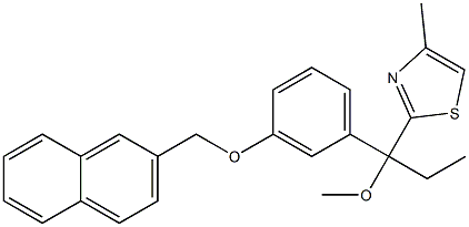 2-[1-Methoxy-1-[3-[(2-naphthalenyl)methoxy]phenyl]propyl]-4-methylthiazole