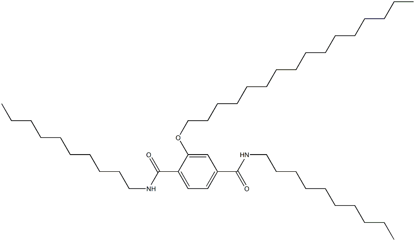 2-(ヘキサデシルオキシ)-N,N'-ジデシルテレフタルアミド 化学構造式