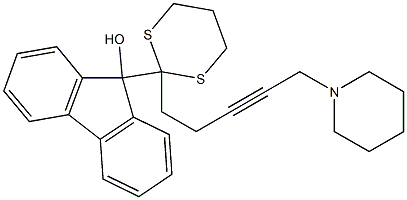 9-[2-[5-(1-Piperidinyl)-3-pentynyl]-1,3-dithian-2-yl]-9H-fluoren-9-ol