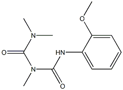 1-(2-Methoxyphenyl)-3-methyl-5,5-dimethylbiuret Struktur