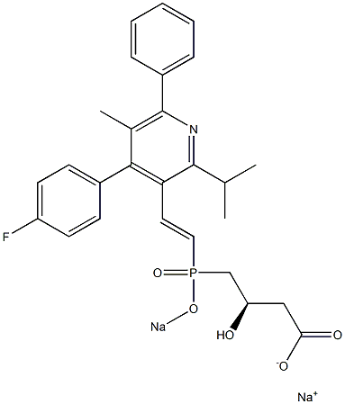 (3R)-4-[[(E)-2-[4-(4-Fluorophenyl)-2-isopropyl-5-methyl-6-phenyl-3-pyridinyl]ethenyl]sodiooxyphosphinyl]-3-hydroxybutyric acid sodium salt