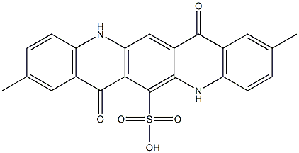 5,7,12,14-Tetrahydro-2,9-dimethyl-7,14-dioxoquino[2,3-b]acridine-6-sulfonic acid Structure