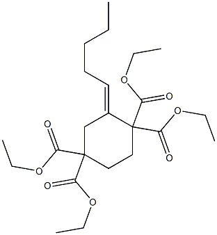 3-Pentylidene-cyclohexane-1,1,4,4-tetracarboxylic acid tetraethyl ester 结构式