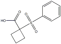 1-Phenylsulfonylcyclobutane-1-carboxylic acid Structure