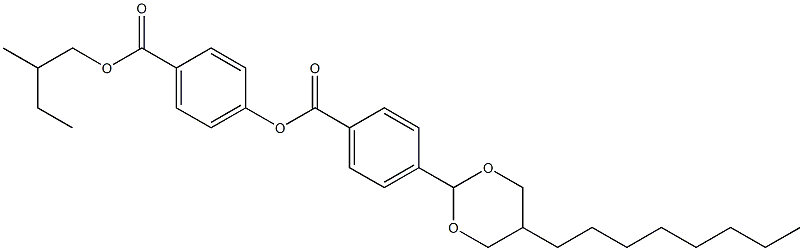4-[[4-(5-Octyl-1,3-dioxan-2-yl)benzoyl]oxy]benzoic acid 2-methylbutyl ester Struktur