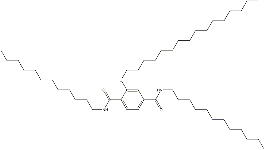 2-(ヘキサデシルオキシ)-N,N'-ジドデシルテレフタルアミド 化学構造式