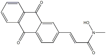 (E)-3-[(9,10-Dihydro-9,10-dioxoanthracen)-2-yl]-N-methyl-2-propenehydroxamic acid Structure