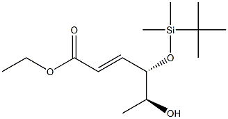 (4S,5S,E)-5-Hydroxy-4-[(tert-butyldimethylsilyl)oxy]-2-hexenoic acid ethyl ester 结构式