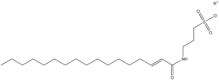 3-(2-Heptadecenoylamino)-1-propanesulfonic acid potassium salt 结构式