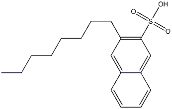 3-オクチル-2-ナフタレンスルホン酸 化学構造式