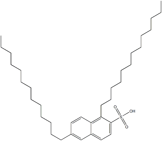 1,6-Ditridecyl-2-naphthalenesulfonic acid Structure