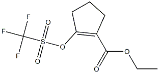 2-(トリフルオロメチルスルホニルオキシ)-1-シクロペンテン-1-カルボン酸エチル 化学構造式